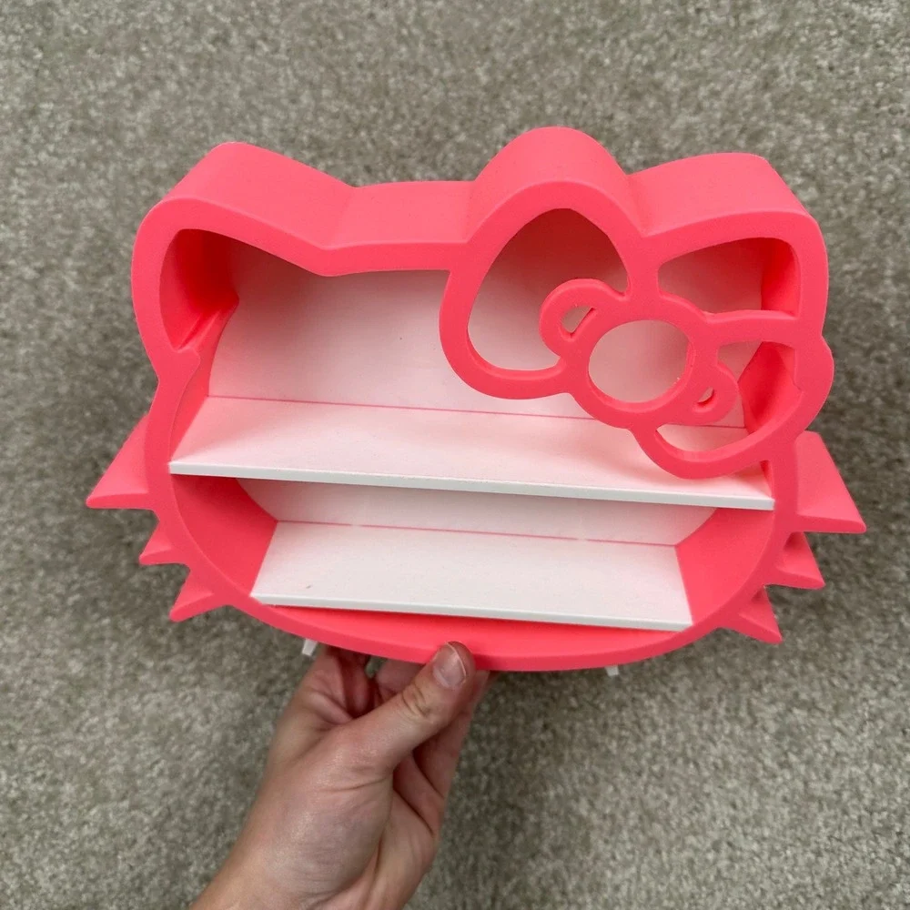 Hello Kitty 3D Printed Display Shelf Pink White Sanrio Small Trinket Organizer